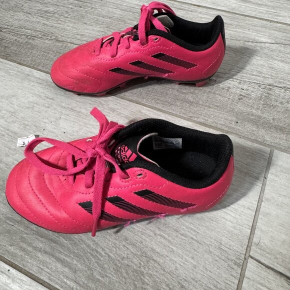 Adidas Kids Soccer Cleats Pink & Black Size 12K Synthetic Uppers Comfortable Fit - Picture 4 of 8